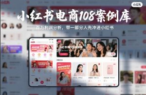 小红书电商108案例库，百W利润分析，带一部分人先冲进小红书【文档】-八爪鱼资源库