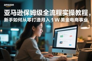 亚马逊保姆级全流程实操教程，新手如何从零打造月入1W美金电商事业-八爪鱼资源库