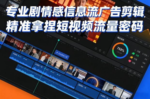 专业剧情感信息流广告剪辑,精准拿捏短视频流量密码-八爪鱼资源库