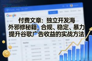 付费文章：独立开发海外邪修秘籍，合规、稳定、暴力提升谷歌广告收益的实战方法-八爪鱼资源库