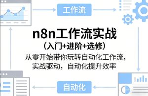 n8n工作流实战（入门+进阶+选修）从零开始带你玩转自动化工作流，实战驱动，自动化提升效率-八爪鱼资源库