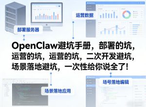 OpenClaw小龙虾避坑手册，部署的坑，运营的坑，二次开发避坑，场景落地避坑，一次性给你说全了！-八爪鱼资源库