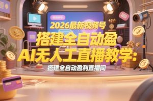 2026最新视频号AI无人直播教学:搭建全自动盈利直播间,低成本开启副业变现-八爪鱼资源库