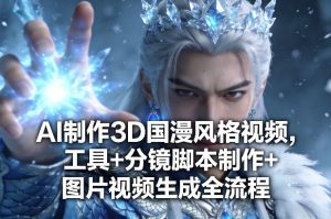 AI制作3D国漫风格视频，工具+分镜脚本制作+图片视频生成全流程-八爪鱼资源库