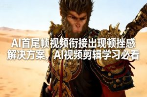 AI首尾帧视频衔接出现顿挫感解决方案，AI视频剪辑学习必看-八爪鱼资源库