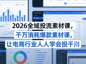 2026全域投流素材课,干万消耗爆款素材课,让电商行业人人学会投千川-八爪鱼资源库