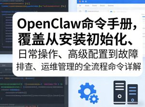 OpenClaw命令手册,覆盖从安装初始化、日常操作、高级配置到故障排查、运维管理的全流程命令详解-八爪鱼资源库