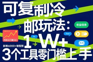 可复制冷邮件玩法:月投50刀賺1W+,新增6000+销售额,3个工具零门槛上手-八爪鱼资源库