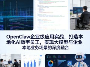 OpenClaw企业级应用实战,打造本地化AI数字员工,实现大模型与企业本地业务场景的深度融合-八爪鱼资源库