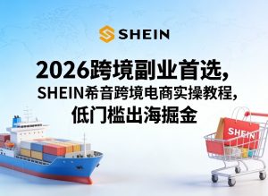 2026跨境副业首选,SHEIN希音跨境电商实操教程,低门槛出海掘金-八爪鱼资源库