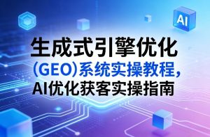 生成式引擎优化（GEO）系统实操教程，AI优化获客实操指南-八爪鱼资源库