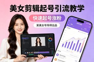 某美女号导师出品:美女剪辑起号引流教学,快速起号涨粉-八爪鱼资源库