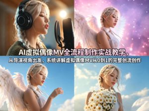 AI虚拟偶像MV全流程制作实战教学,从导演视角出发,系统讲解虚拟偶像MV从0到1的完整创作流程-八爪鱼资源库