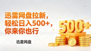 迅雷网盘锐评拉新，轻松日入几张，小白副业首选-八爪鱼资源库