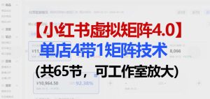 小红书虚拟矩阵4.0技术：单店4带1矩阵（共65节，可工作室放大）-八爪鱼资源库