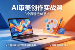 AI审美创作实战课，3个月玩透AI艺术，让你的AI创作思路脱胎换骨，突破创作瓶颈-八爪鱼资源库