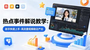 某大V的热点事件解说教学，新手也能快速上手，稳定产出高流量解说视频-八爪鱼资源库