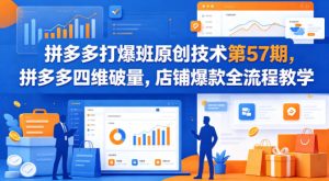 拼多多打爆班原创技术第57期,拼多多四维破量,店铺爆款全流程教学-八爪鱼资源库