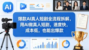 爆款AI真人短剧全流程拆解，用AI做真人短剧，速度快，成本低，也能出爆款-八爪鱼资源库