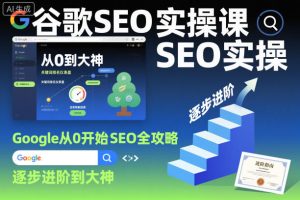 谷歌SEO实操课，Google从0开始SEO全攻略，逐步进阶到大神（更新26年）-八爪鱼资源库