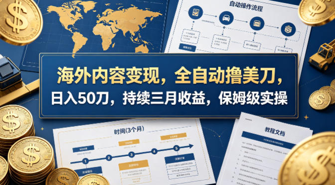 海外内容变现,全自动撸美刀,日入50刀,持续三月收益,保姆级实操【揭秘】-八爪鱼资源库