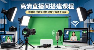 高清直播间搭建课程，零基础也能快速搭建专业高清直播间-八爪鱼资源库