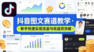 抖音图文赛道教学，某大V精选教学，新手也能快速实现流量与收益双突破-八爪鱼资源库