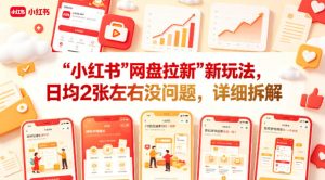 小红书【网盘拉新】新玩法，日均2张左右没问题，详细拆解-八爪鱼资源库