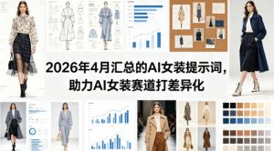 2026年4月汇总的AI女装提示词，助力AI女装赛道打差异化-八爪鱼资源库