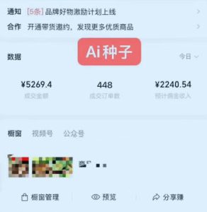 视频号AI种子带货，0粉0保证金就可做，人人能做，实操日入1k+-八爪鱼资源库