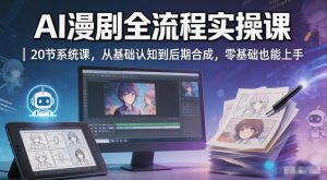 AI漫剧全流程实操课｜20节系统课，从基础认知到后期合成，零基础也能上手-八爪鱼资源库