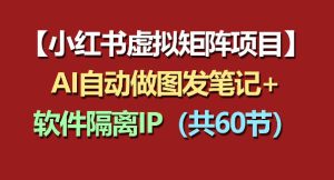 小红书虚拟矩阵项目：软件隔离IP+AI自动做图发笔记（共60节）-八爪鱼资源库