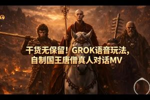 干货无保留！GROK语音玩法，自制国王唐僧真人对话MV-八爪鱼资源库