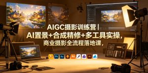AIGC摄影训练营｜AI置景+合成精修+多工具实操，商业摄影全流程落地课-八爪鱼资源库
