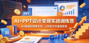 AI+PPT设计变现实战训练营，从0基础到接单变现，让你的才华直接变现-八爪鱼资源库