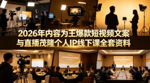 2026年内容为王爆款短视频文案与直播茂隆个人IP线下课全套资料(价值4980)-八爪鱼资源库