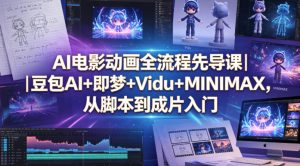 AI电影动画全流程先导课｜豆包AI+即梦+Vidu+MINIMAX，从脚本到成片入门-八爪鱼资源库
