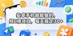 安卓手机就能做的，纯0撸项目，每天稳定30+-八爪鱼资源库