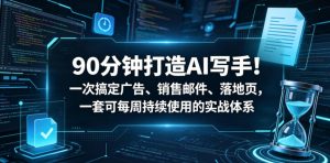 90分钟打造AI写手！一次搞定广告、销售邮件、落地页，一套可每周持续使用的实战体系【原创双语字幕】-八爪鱼资源库
