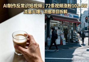AI制作反常识短视频，72条视频涨粉102.4W，流量火爆，详细项目拆解-八爪鱼资源库