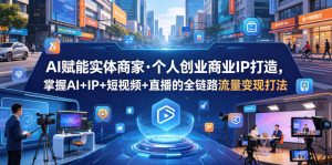 AI赋能实体商家·个人创业商业IP打造，掌握AI+IP+短视频+直播的全链路流量变现打法-八爪鱼资源库