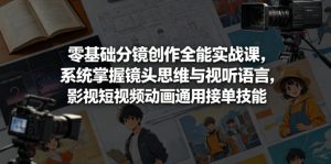 零基础分镜创作全能实战课，系统掌握镜头思维与视听语言，影视短视频动画通用接单技能-八爪鱼资源库
