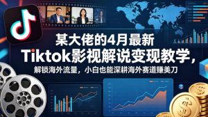 某大佬的4月最新Tiktok影视解说变现教学，解锁海外流量，小白也能深耕海外赛道賺美刀（更新）-八爪鱼资源库