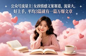 公众号流量主女孩情感文案赛道，流量大，好上手，平均3篇就有一篇万爆文章-八爪鱼资源库