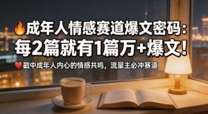 公众号流量主成年人情感心理赛道，流量最大，受众最广的主流赛道之一，平均每2篇就有1篇万爆文章-八爪鱼资源库