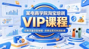 某电商学院淘宝培训VIP课程，各种经典有用的流量获取秘籍，改善运营产品没利润的处境（2026年5月）-八爪鱼资源库