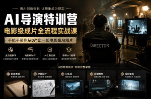AI导演特训营，电影级成片全流程实战课，手把手带你从0产出一部电影级AI短片-八爪鱼资源库