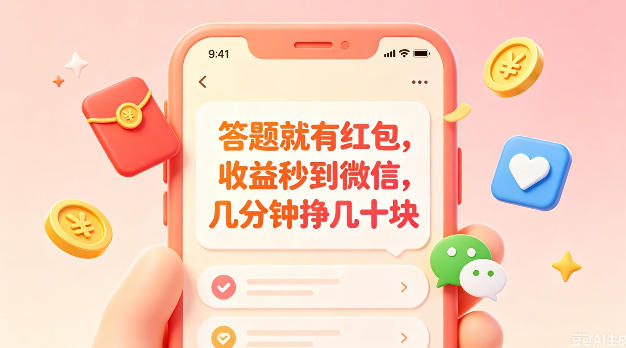 答题就有红包,收益秒到微信,几分钟挣几十块,学生党上班族宝妈都可以玩【揭秘】-八爪鱼资源库