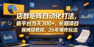 店群矩阵自动化打法,新平台当天300+,长期项目,保姆级教程,26年爆炸玩法【揭秘】-八爪鱼资源库