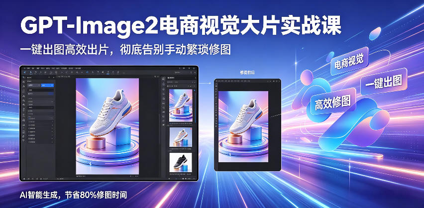 GPT-Image2电商视觉大片实战课,一键出图高效出片,彻底告别手动繁琐修图(更新)-八爪鱼资源库